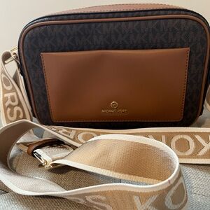 Michael Kors Tan and Black Belt Bag